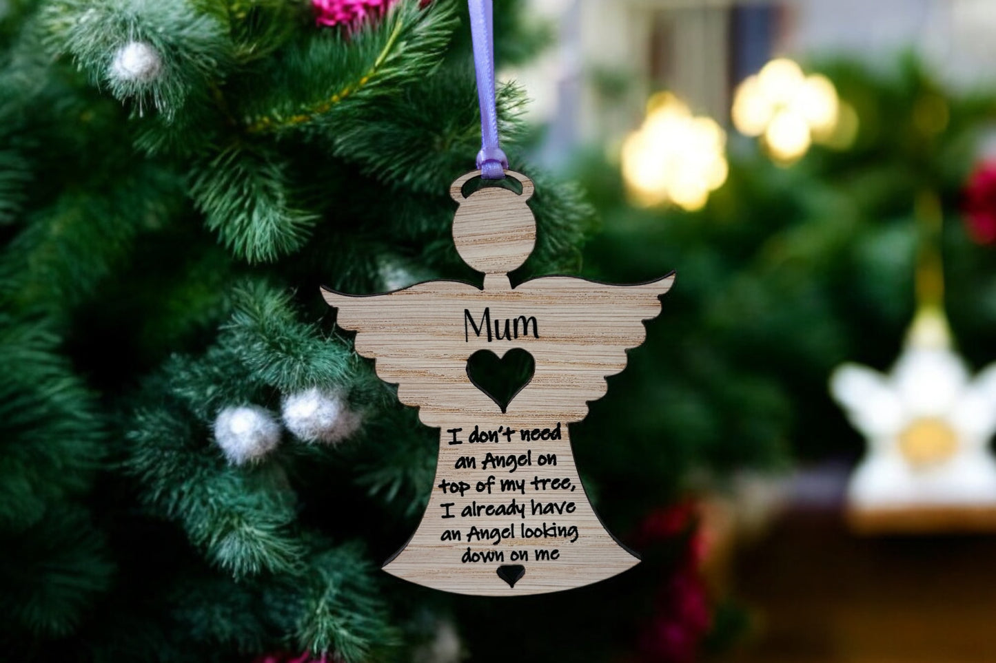 Personalised Memorial Angel Tree Decoration