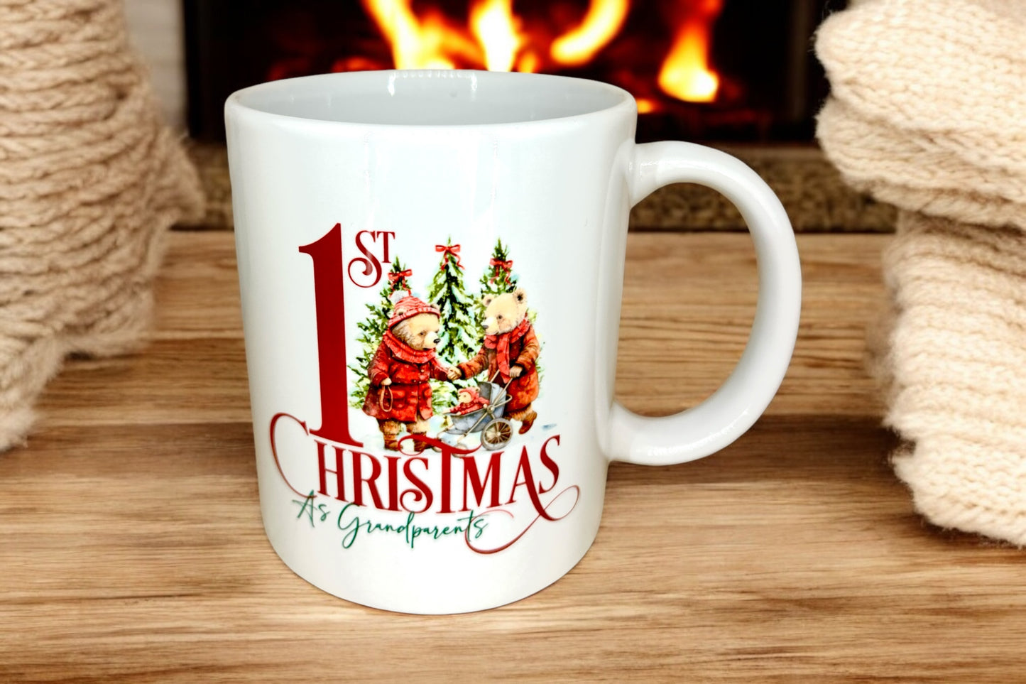 1st Christmas as Grandparents Mug