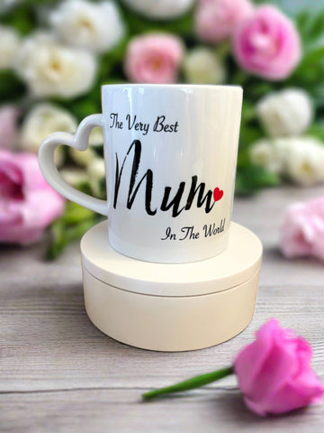 The Very Best Mum Mug - Heart Handle