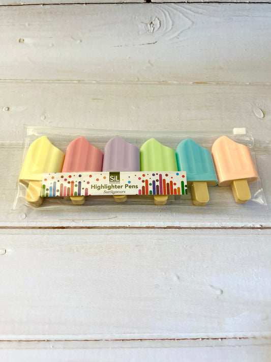 6 Pack Ice Lolly Highlighters