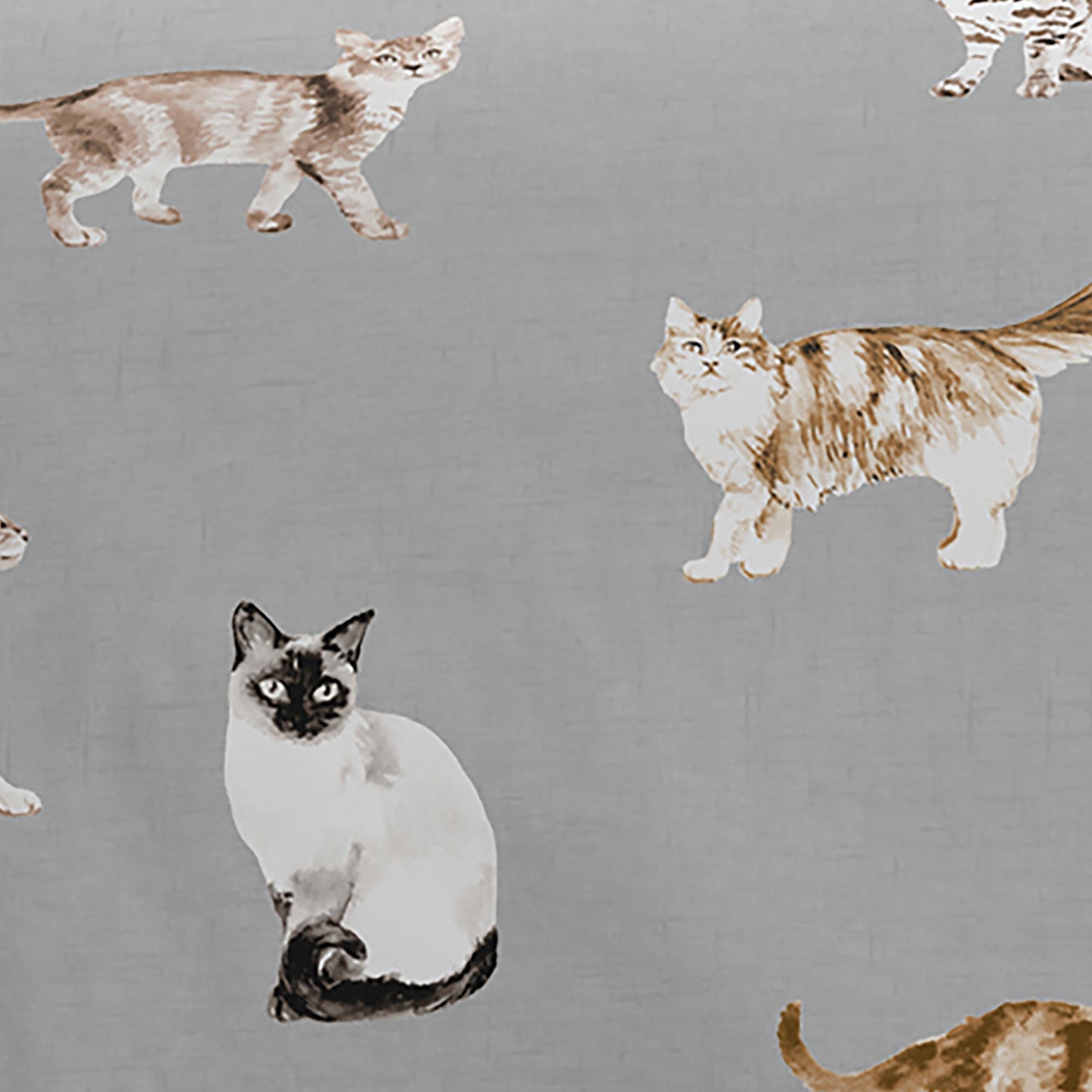 Duvet Cover Set Cats in Grey