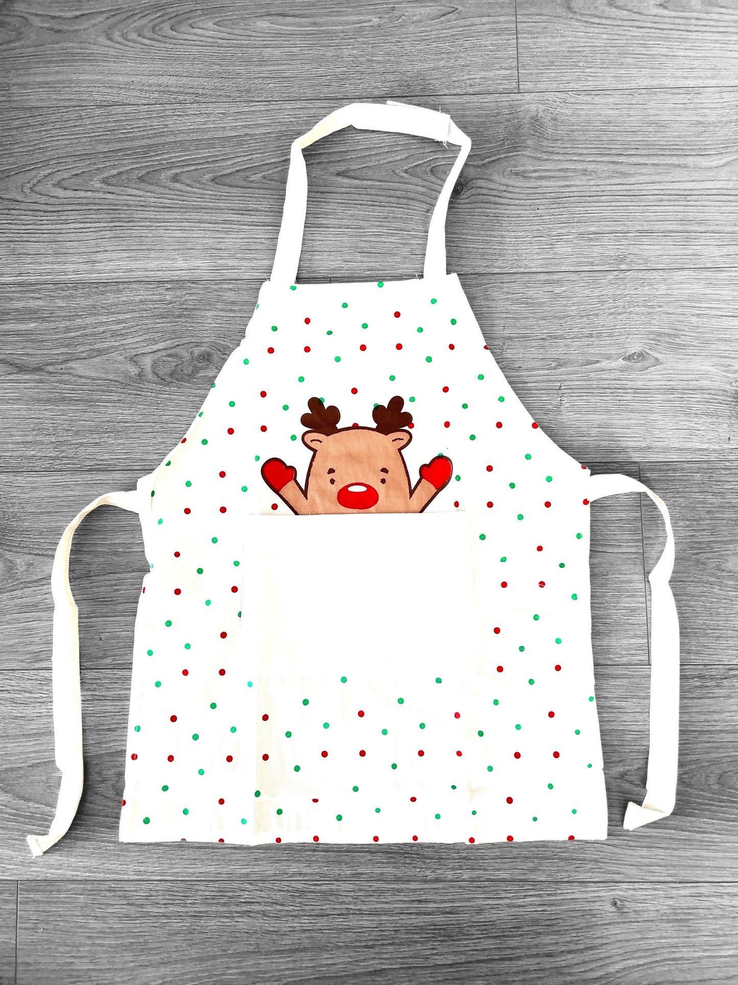 Children's Personalised Christmas Aprons With Matching Hat