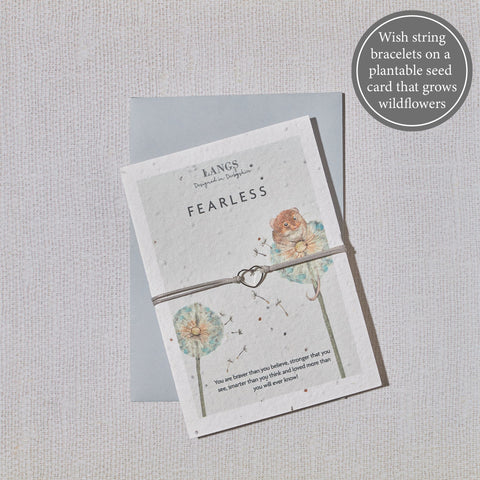 Fearless Mouse Seed Card With String Bracelet - FREE POSTAGE