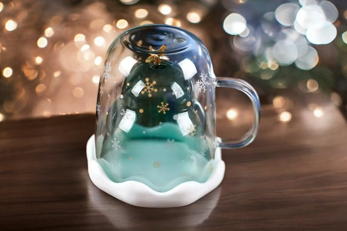 Christmas Tree Mugs - Double Walled/Insulated - Borosilicate Glass