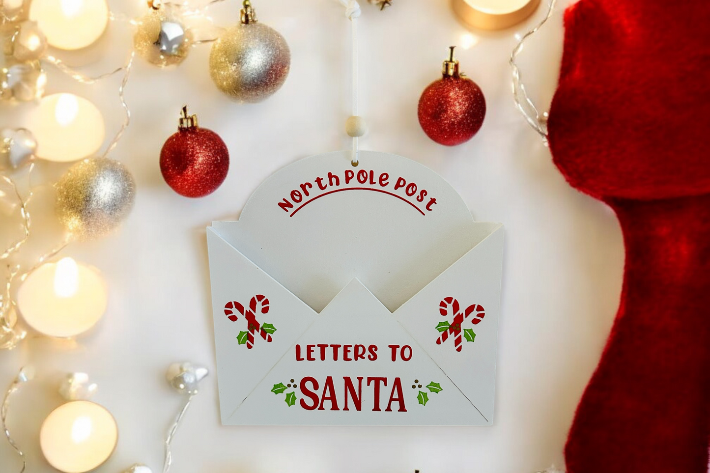 Wooden Hanging Letter to Santa Envelope