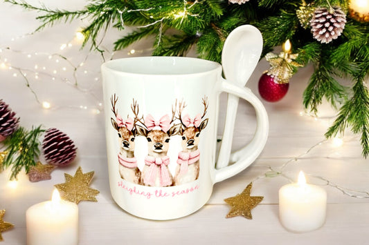 Sleighing The Season Mug & Spoon