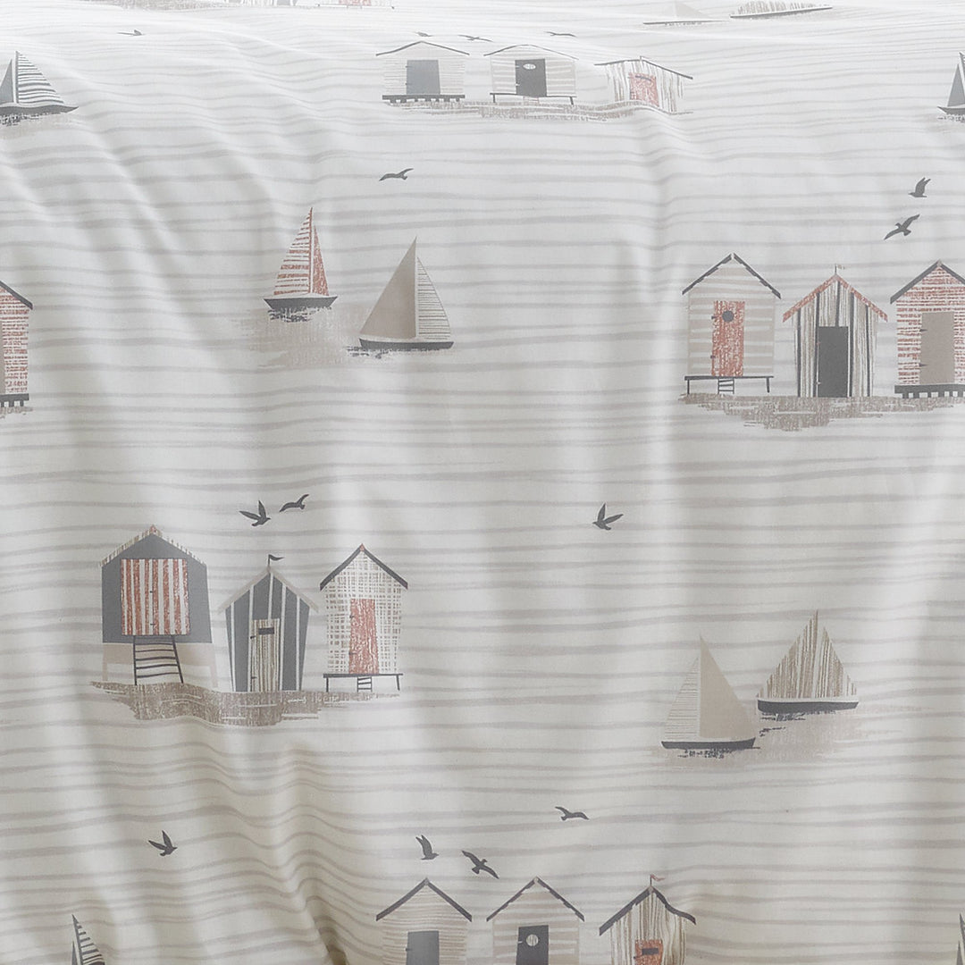 Duvet Cover Set Beach Huts by in Natural