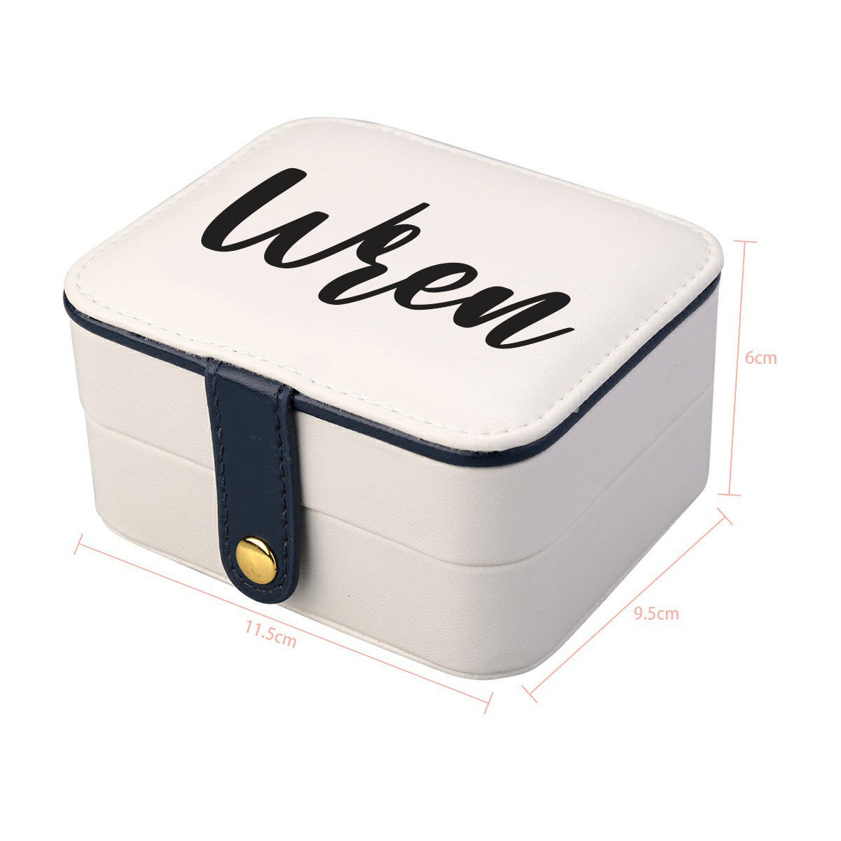 Personalised Name Travel Jewellery Box