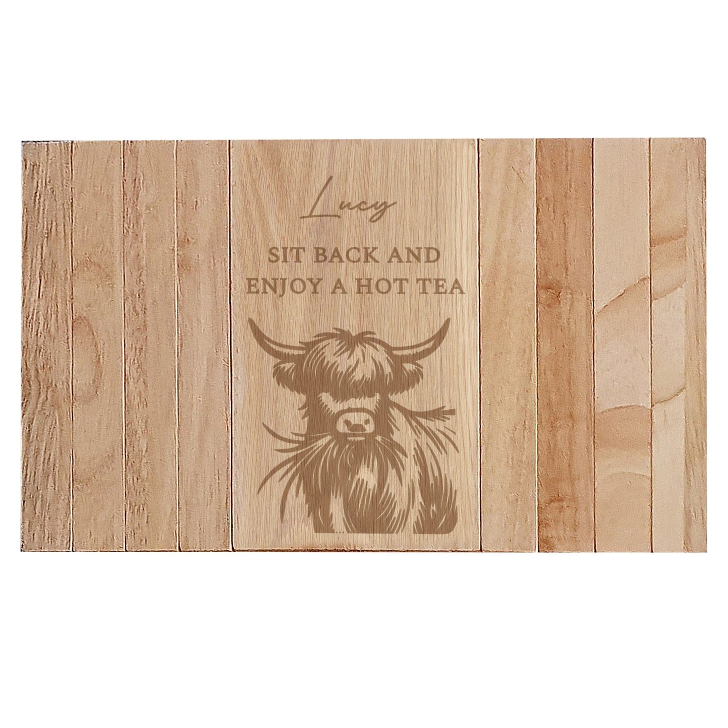 Personalised Highland Cow Sofa Tray