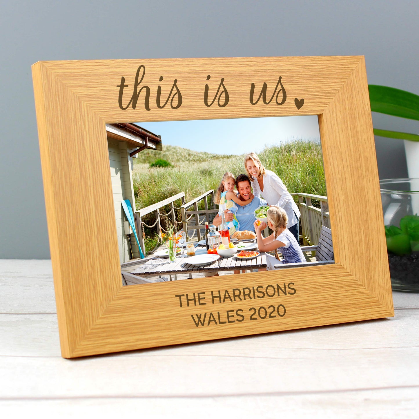 Personalised 'This Is Us' 6x4 Landscape Wooden Photo Frame