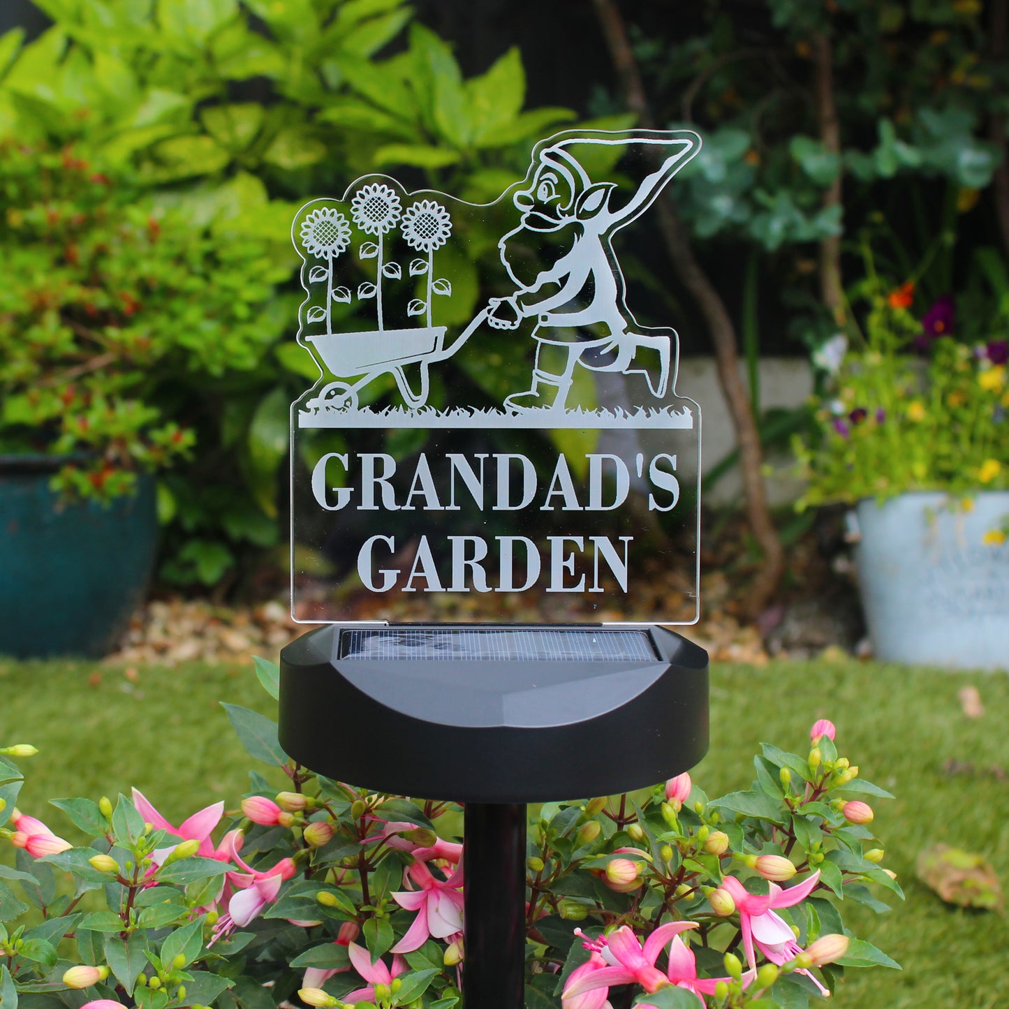 Personalised Gnome Garden Outdoor Solar Light