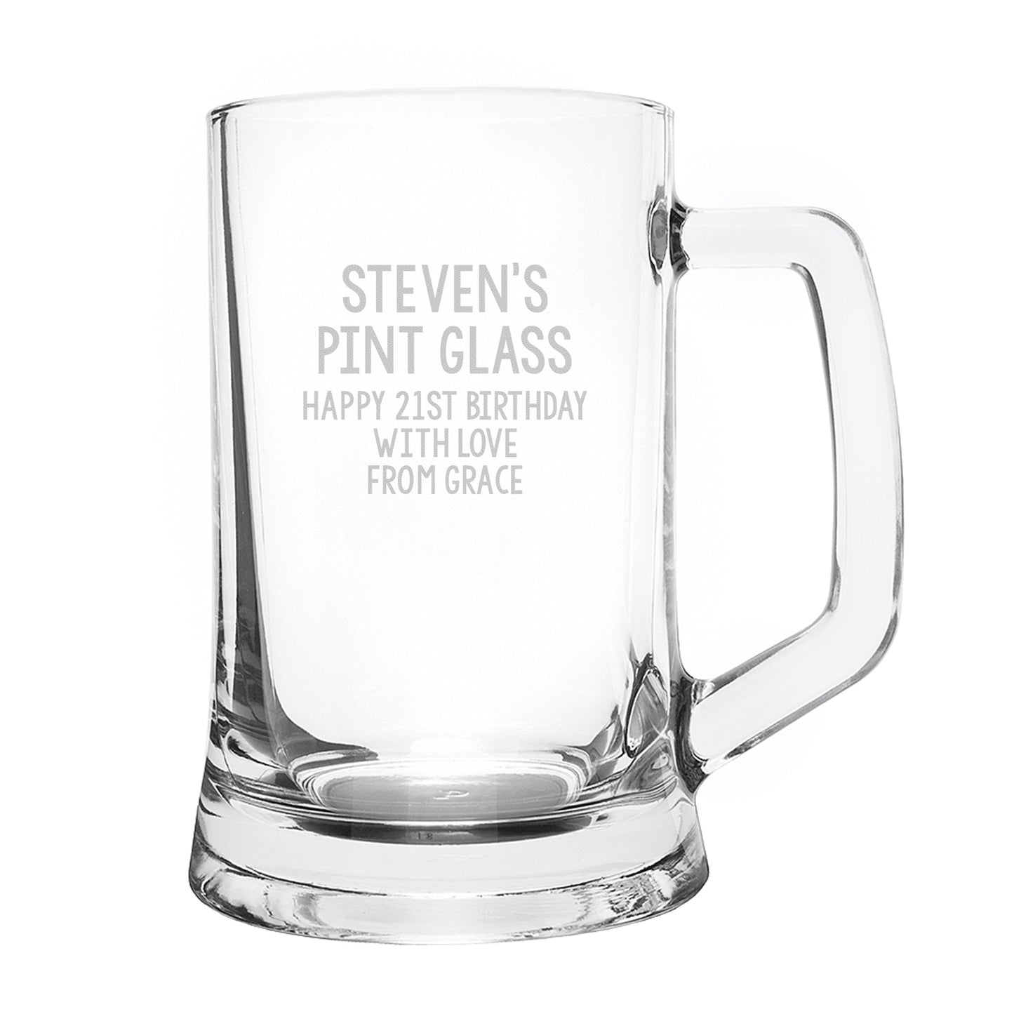 Personalised Free Text Pint Stern Tankard