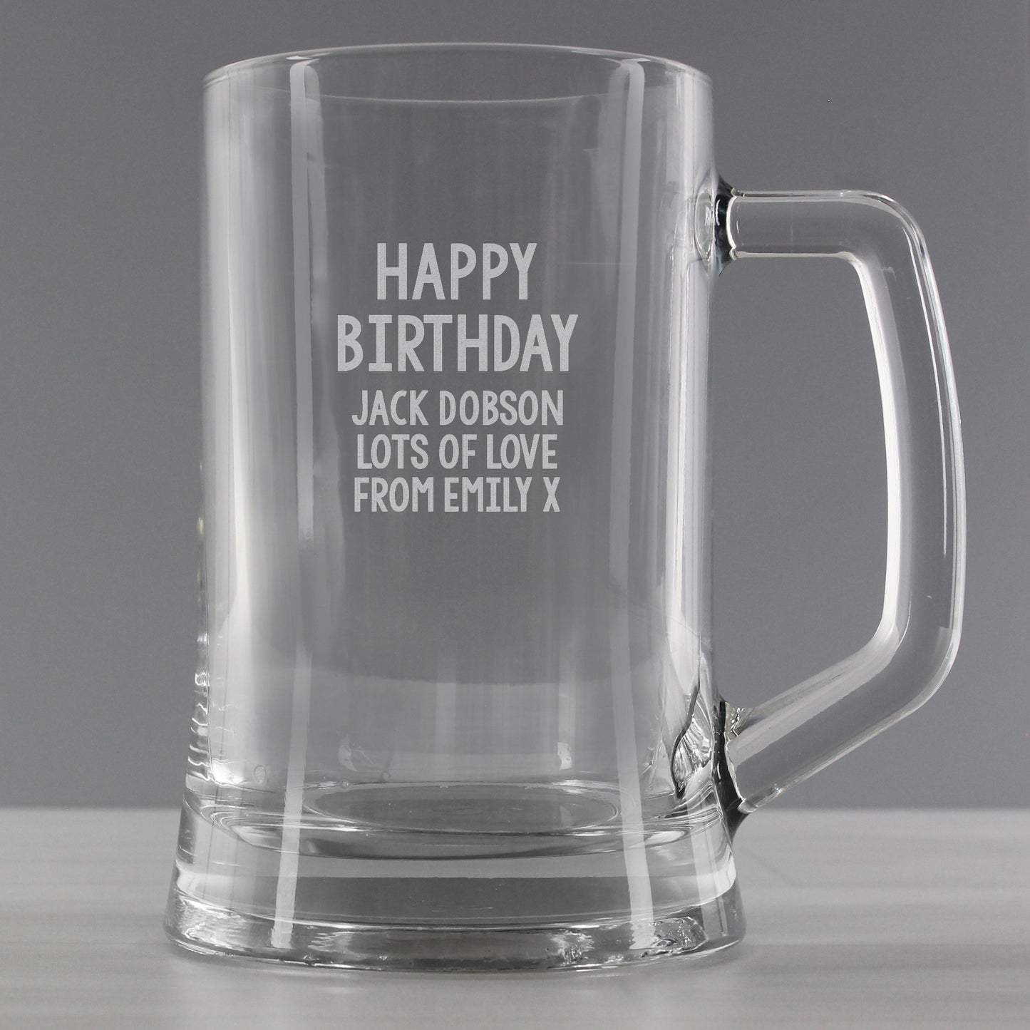 Personalised Free Text Pint Stern Tankard