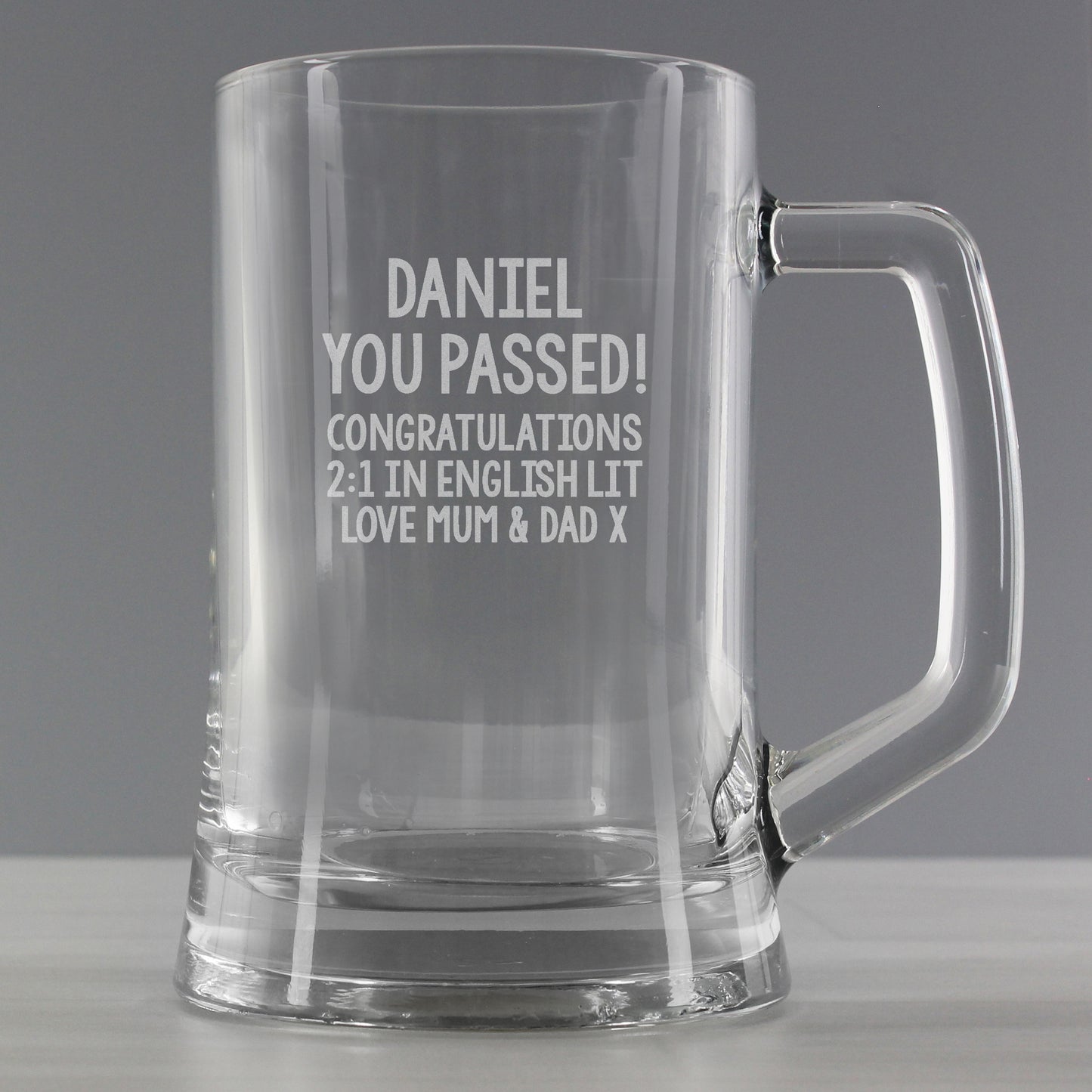 Personalised Free Text Pint Stern Tankard