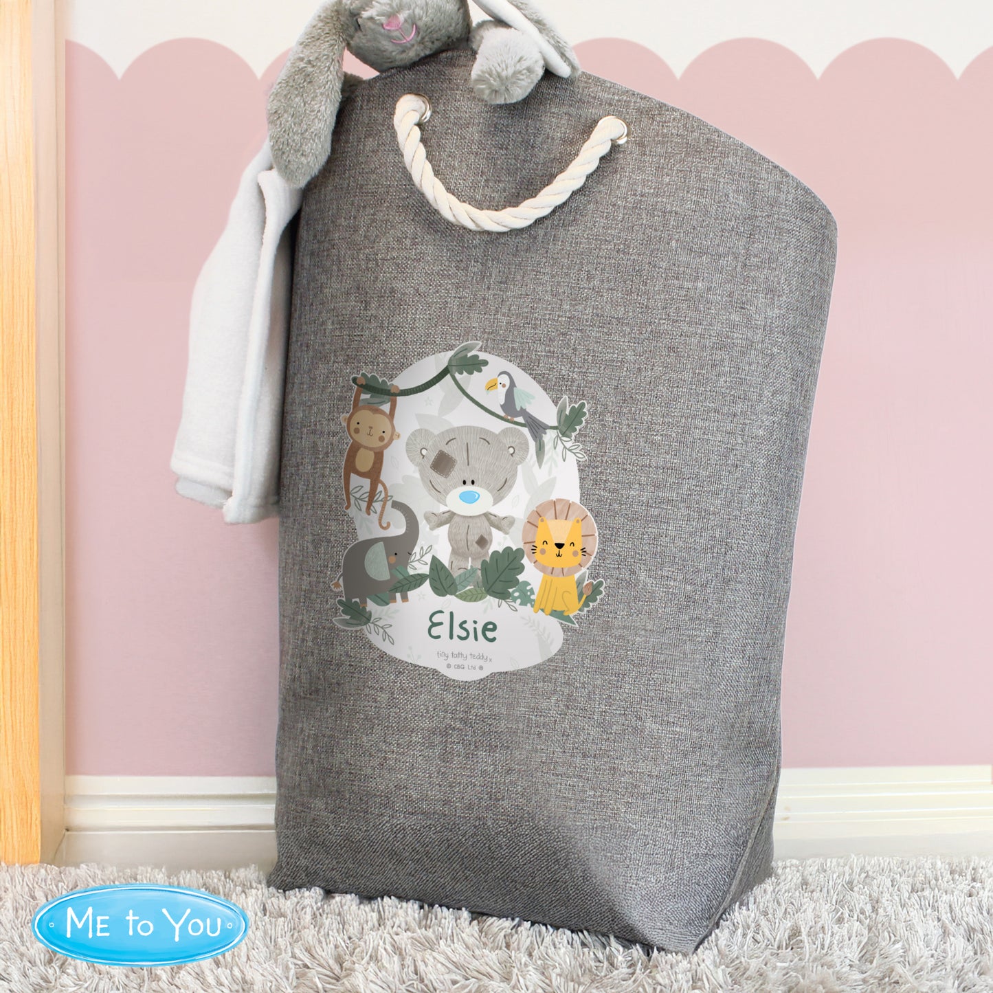 Personalised Tiny Tatty Teddy Jungle Animals Storage Bag