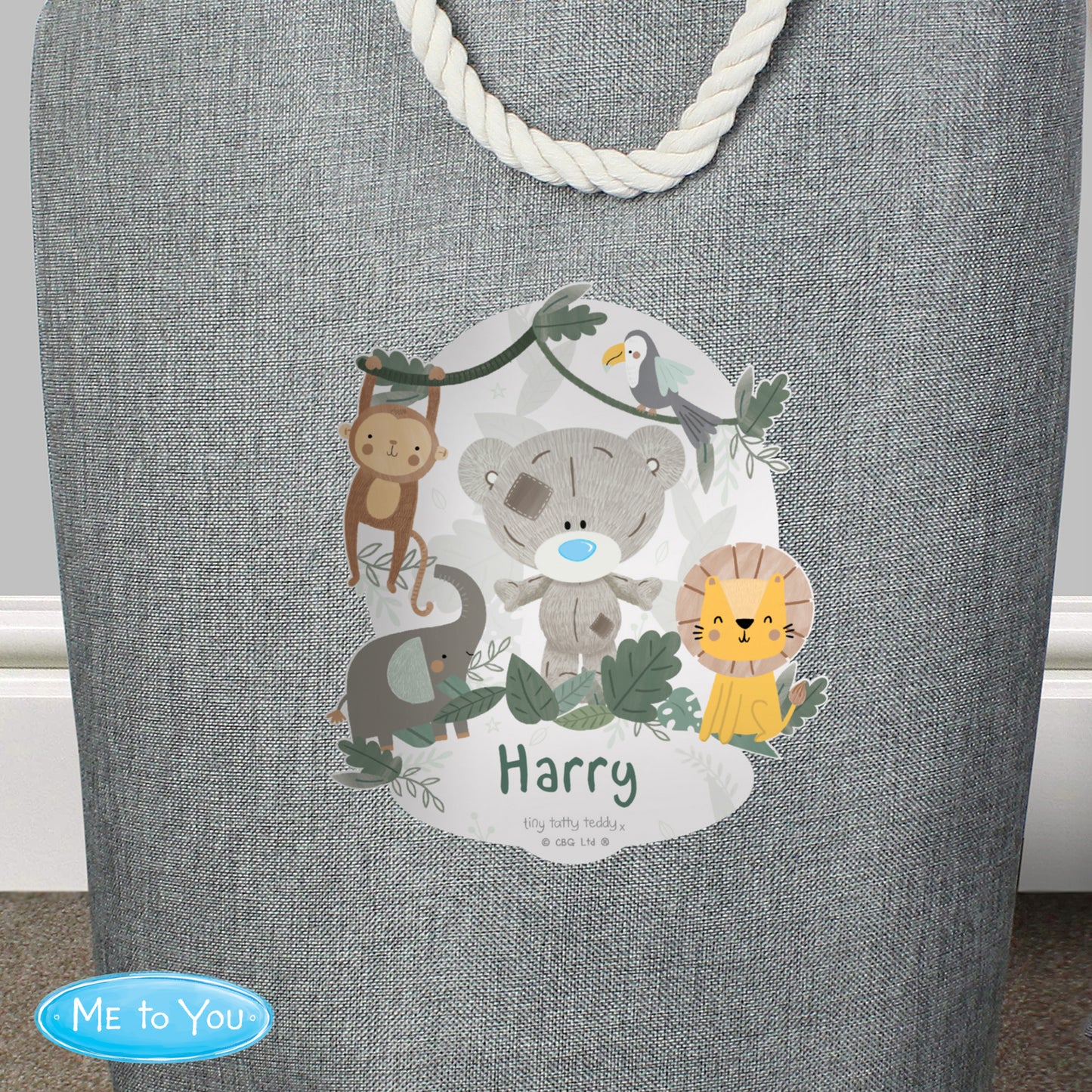 Personalised Tiny Tatty Teddy Jungle Animals Storage Bag