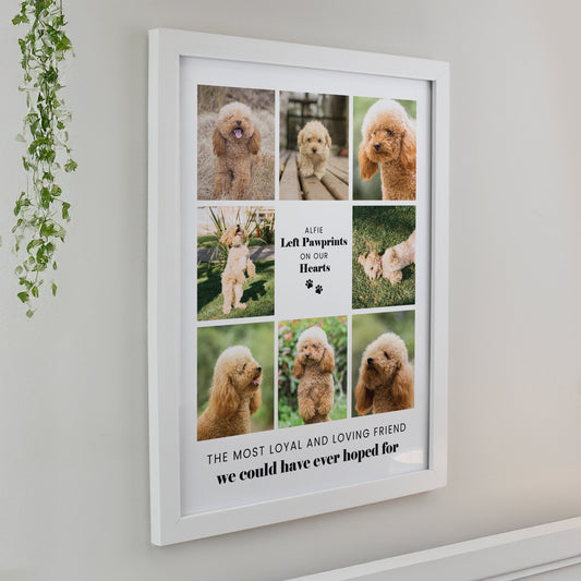 Personalised Pet Multi Photo Upload White Framed Print