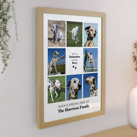 Personalised Pet Multi Photo Upload Oak Framed Print