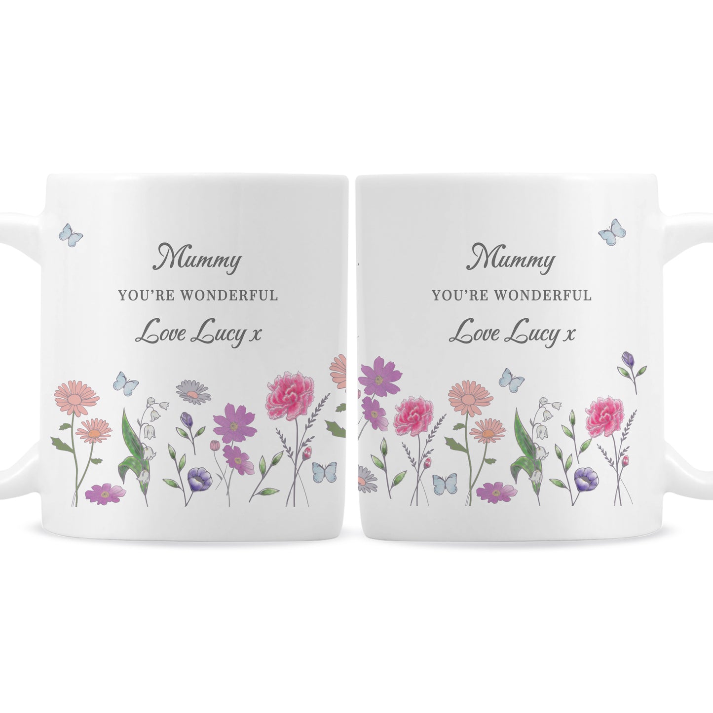 Personalised Wild Flowers Mug