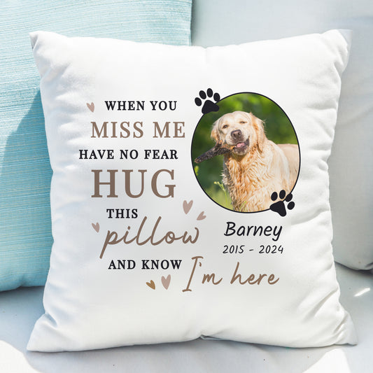Personalised Memorial Pet Photo Upload Cushion
