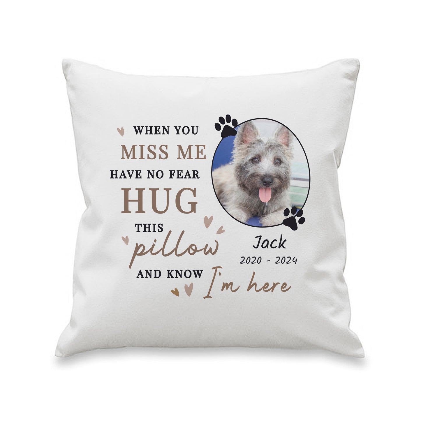 Personalised Memorial Pet Photo Upload Cushion