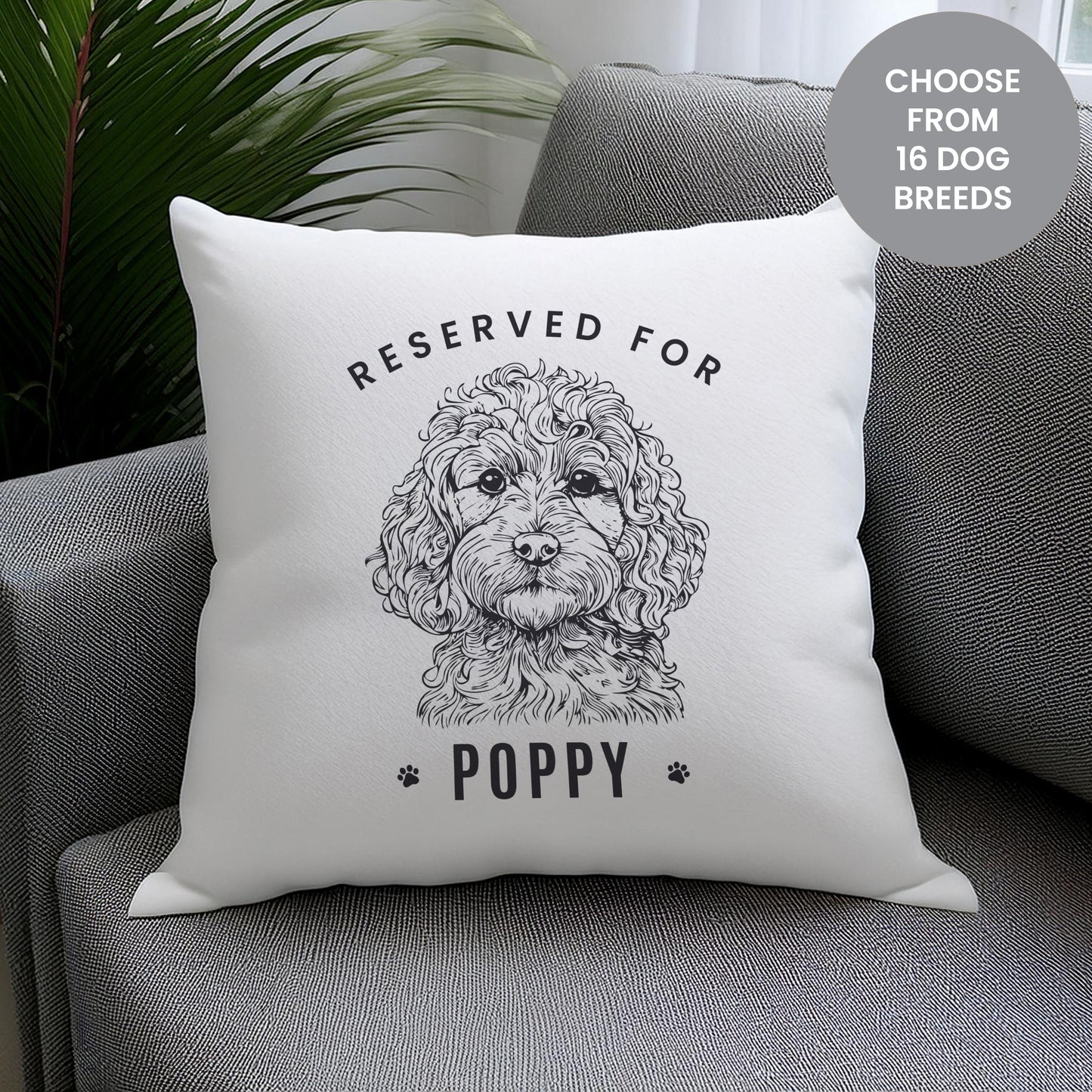 Personalised Dog Breed Cushion