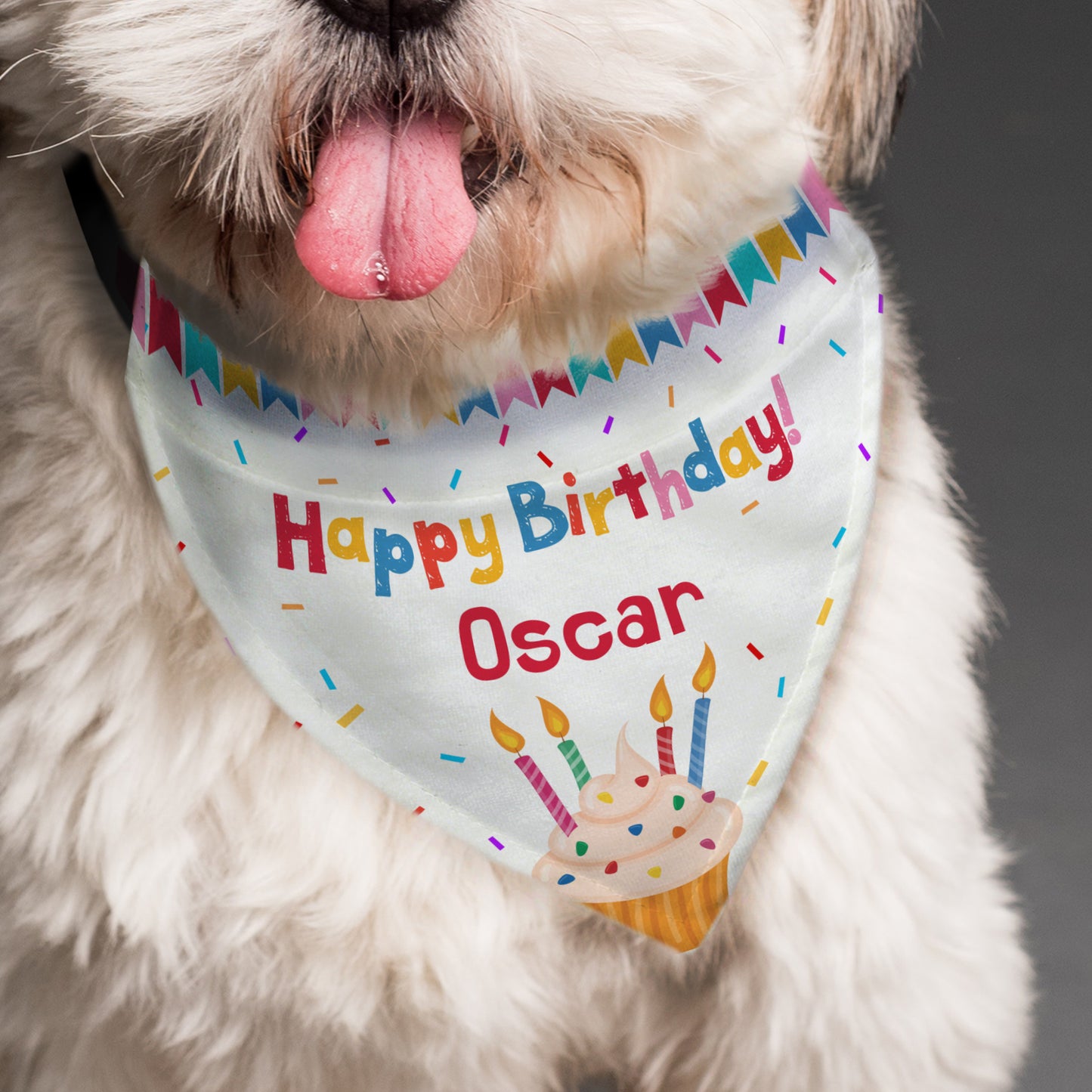 Personalised Happy Birthday Dog Bandana