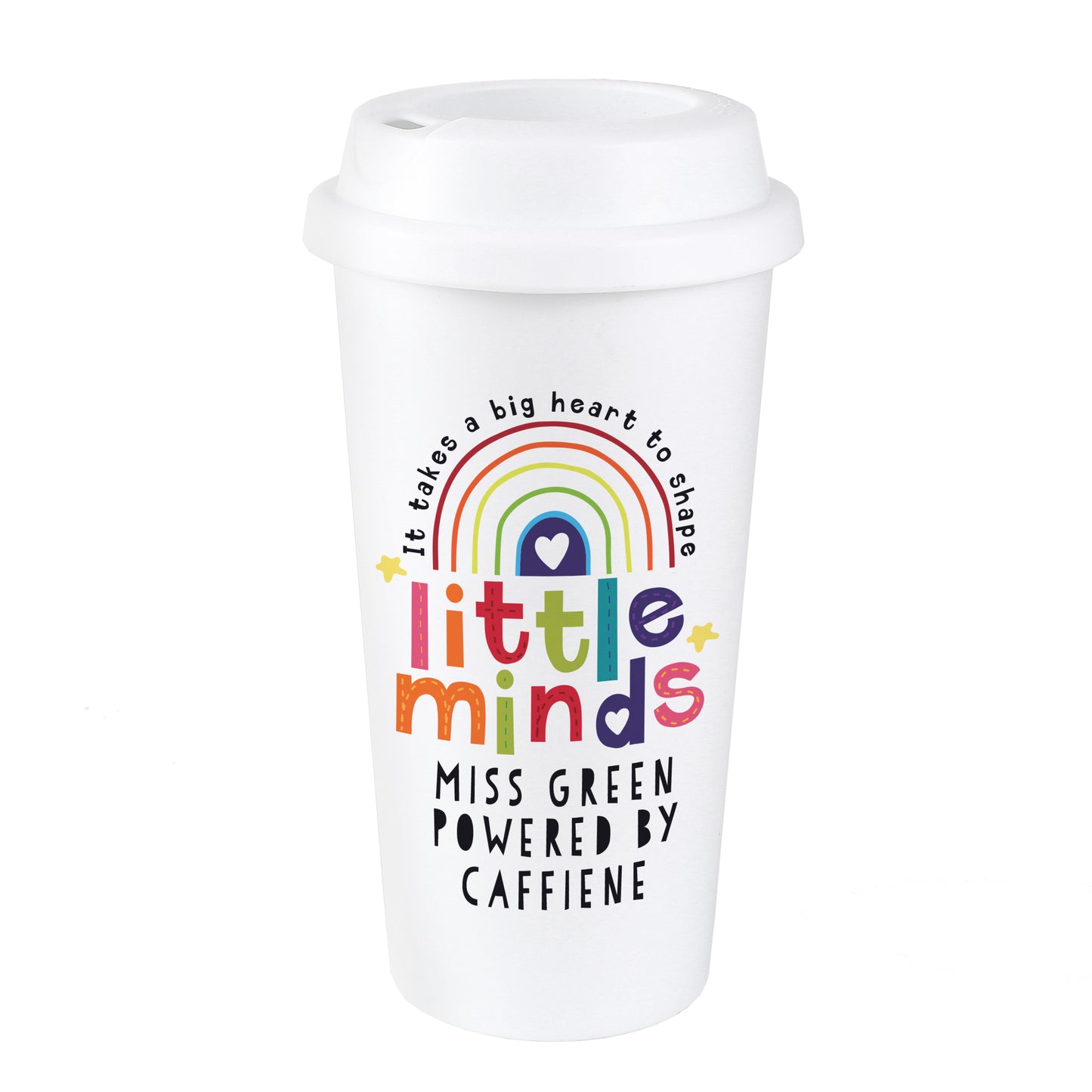 Personalised Shape Little Minds Travel Mug