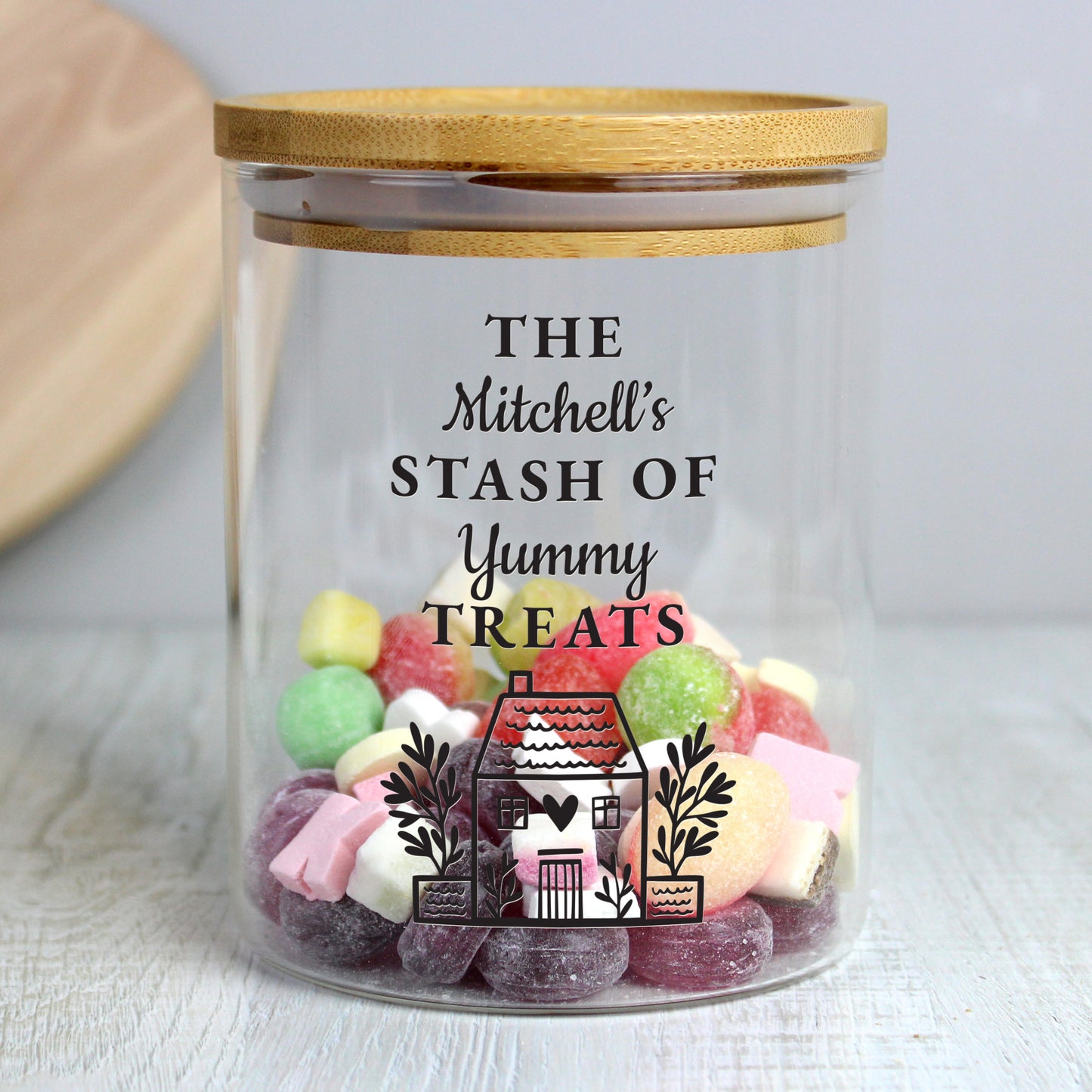 Personalised Home Glass Storage Jar