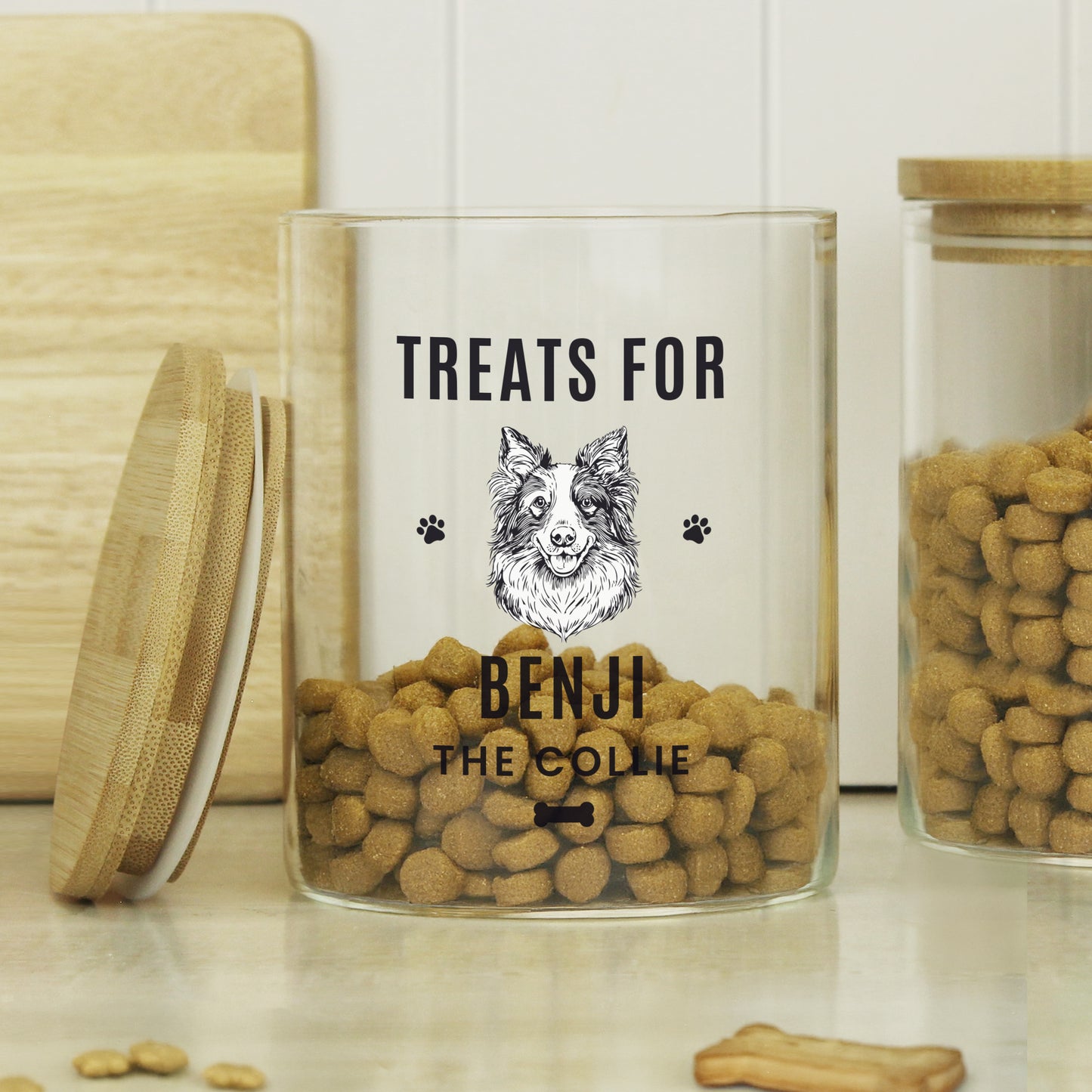 Personalised Dog Breed Glass Treat Jar