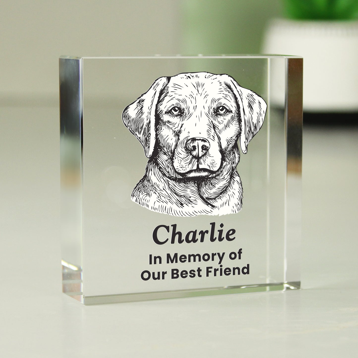 Personalised Dog Breed Small Crystal Ornament