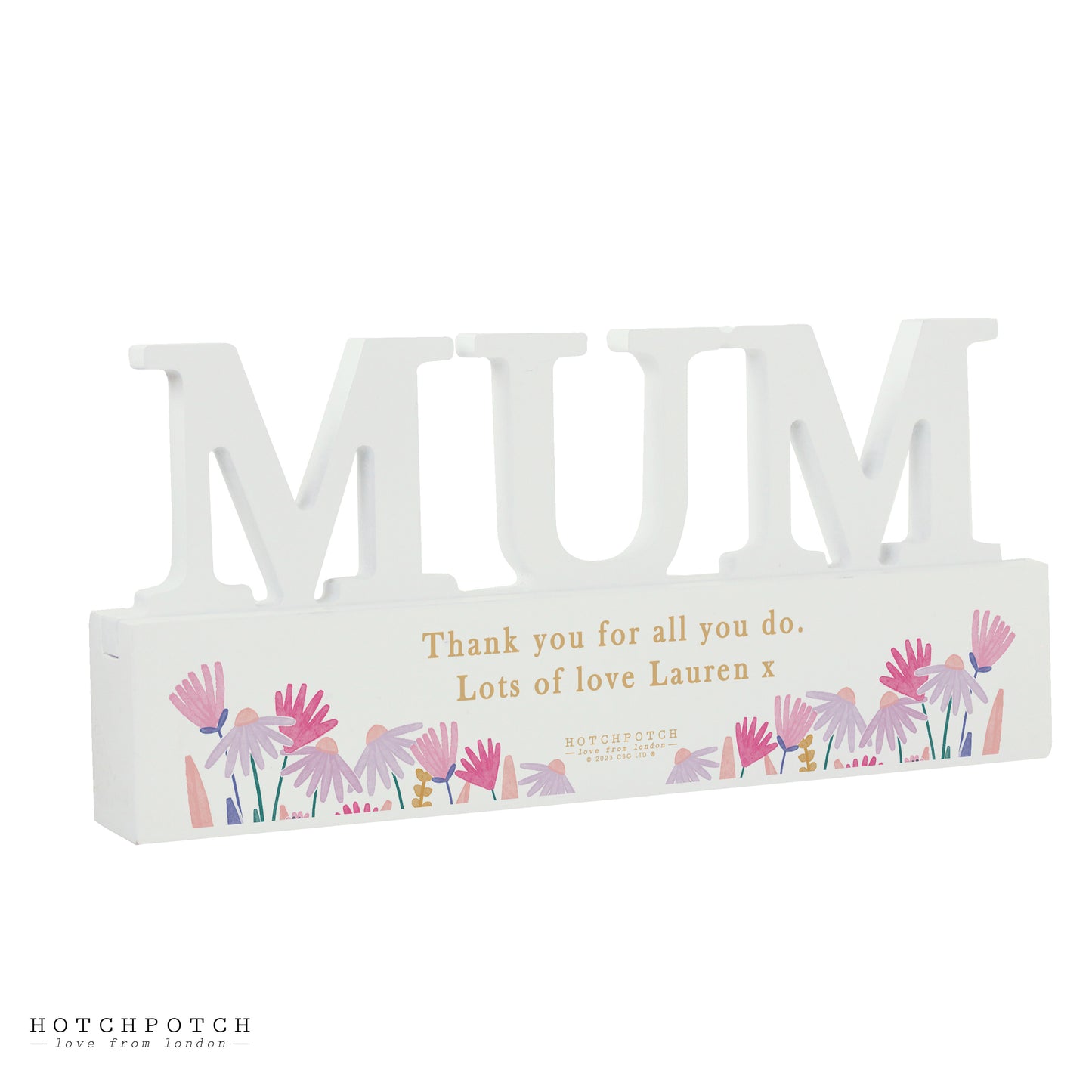 Personalised Wild Flower Mum Ornament