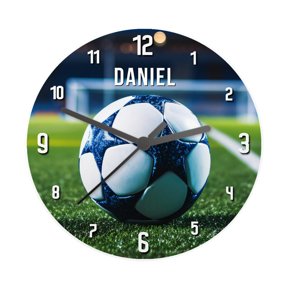 Personalised Football Wooden Childrens Clock