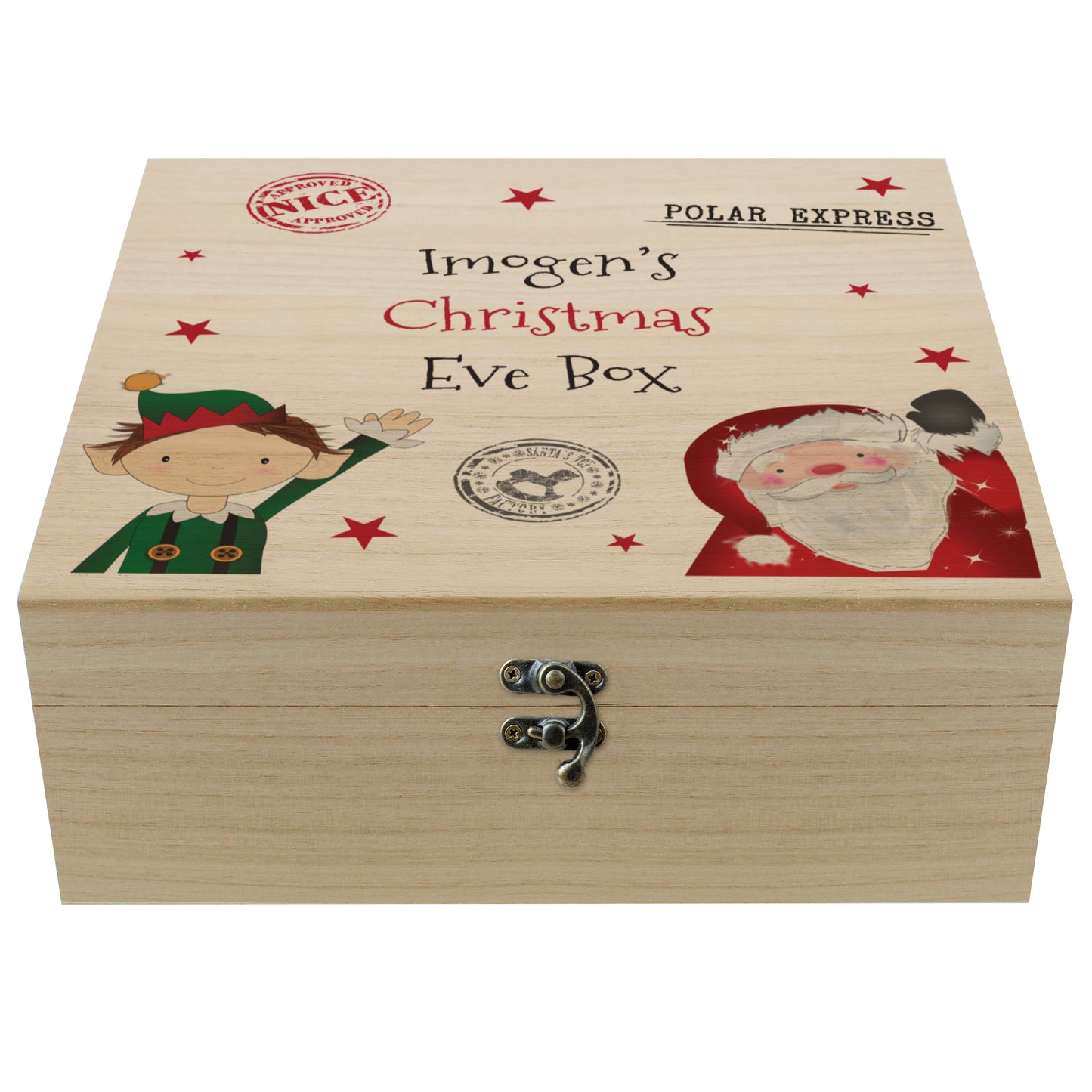 Personalised Wooden Christmas Eve Box