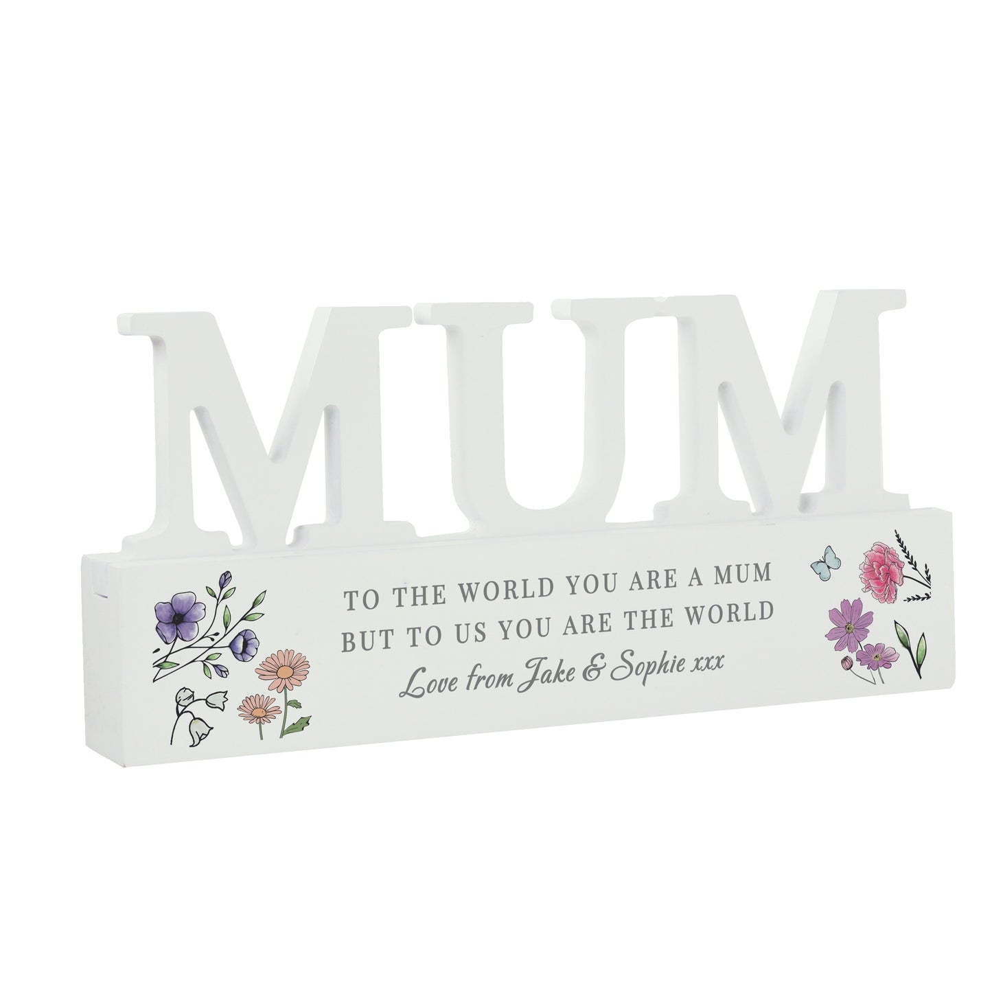 Personalised Wild Flowers Mum Ornament