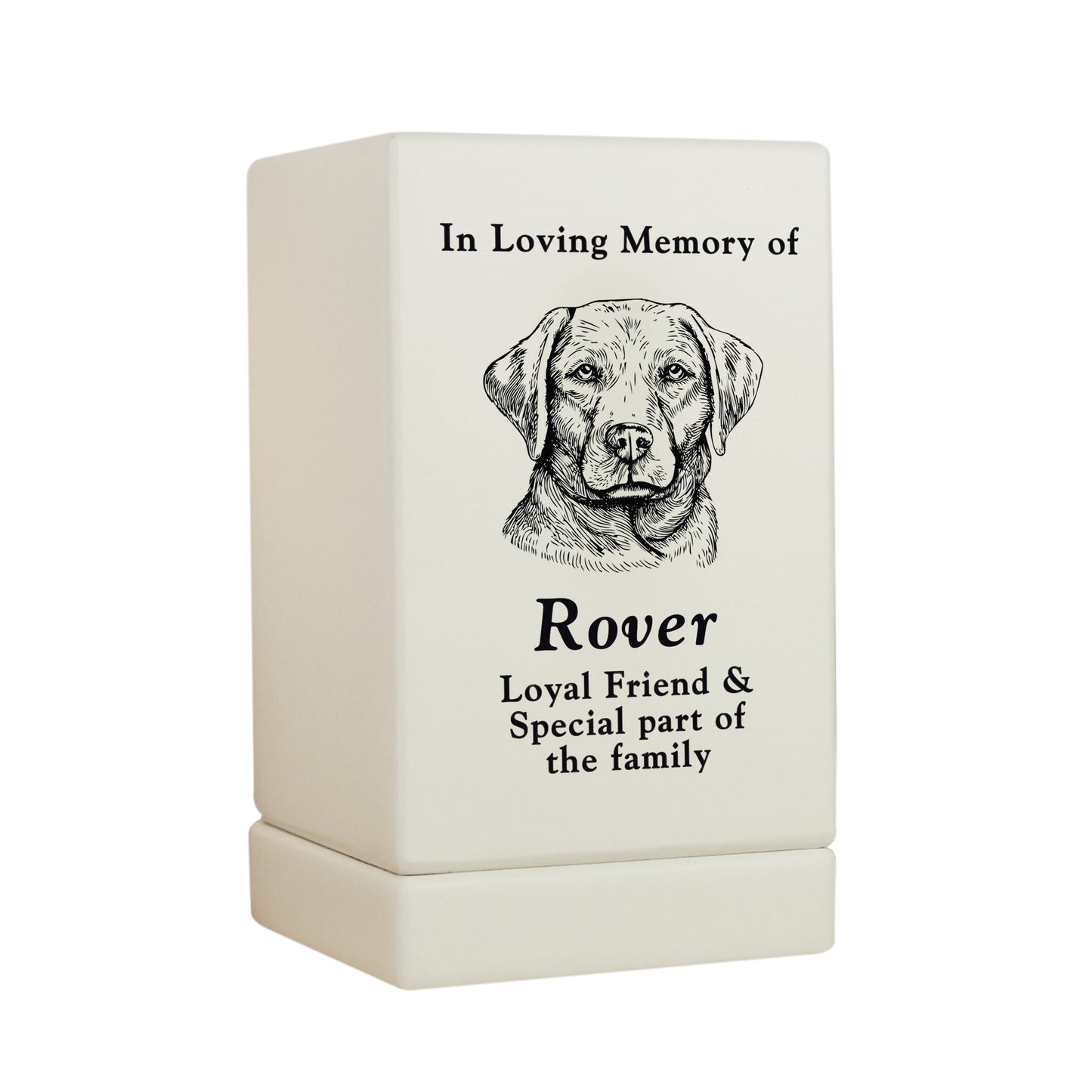 Personalised Dog Breed Small Memorial Urn