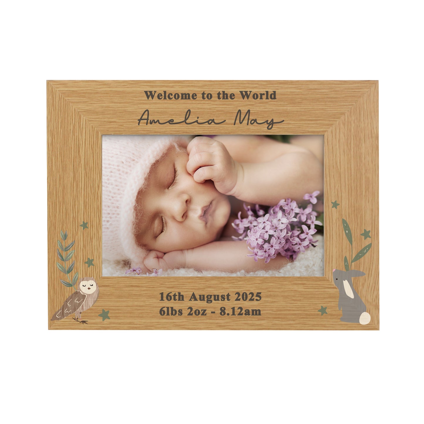 Personalised Woodland Animals 6x4 Photo Frame