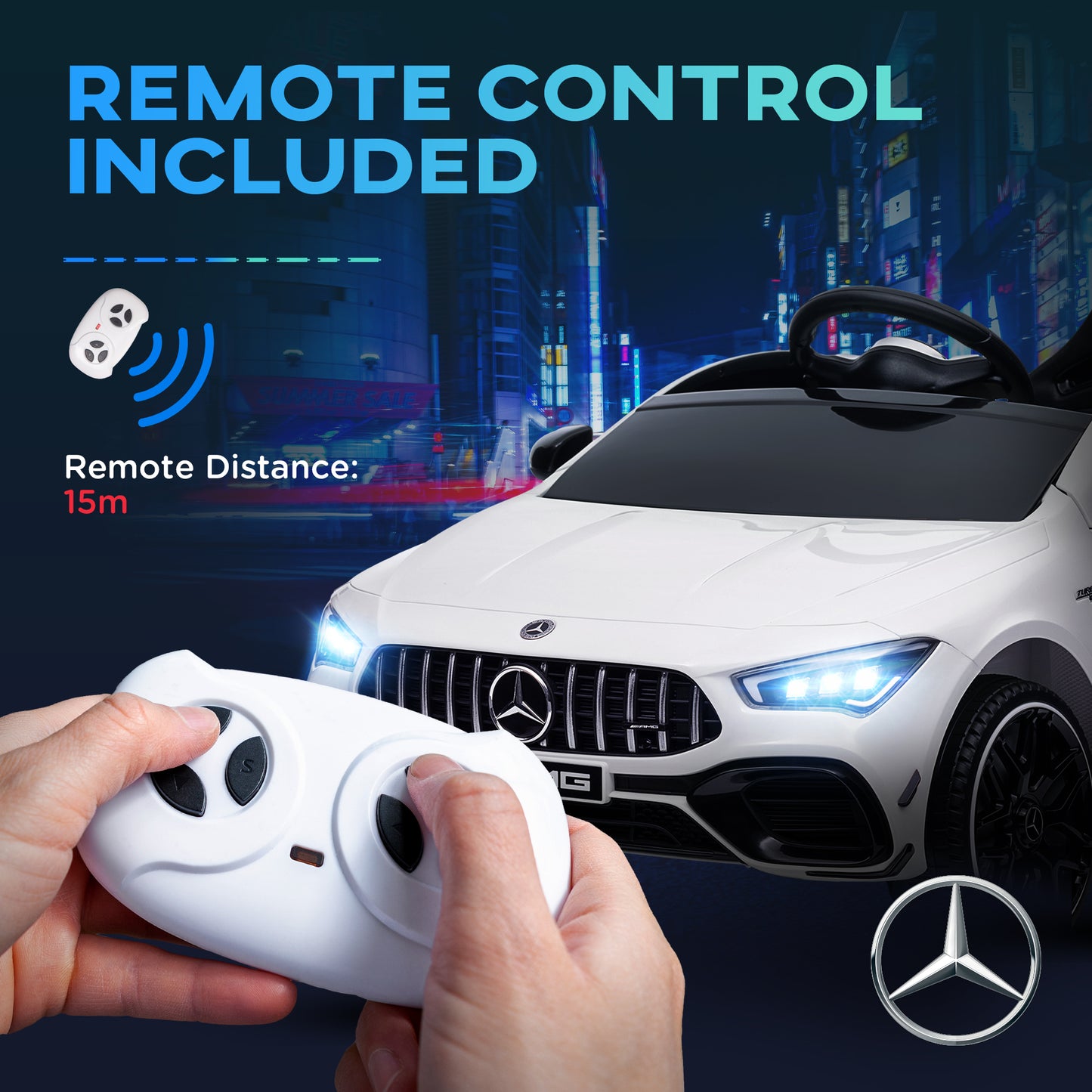 Mercedes-AMG CLA 45 Licensed 12V Kids Electric Car Ride on Car w/ Remote