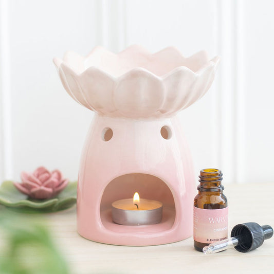 Pink Water Lily Oil Burner & Wax Warmer