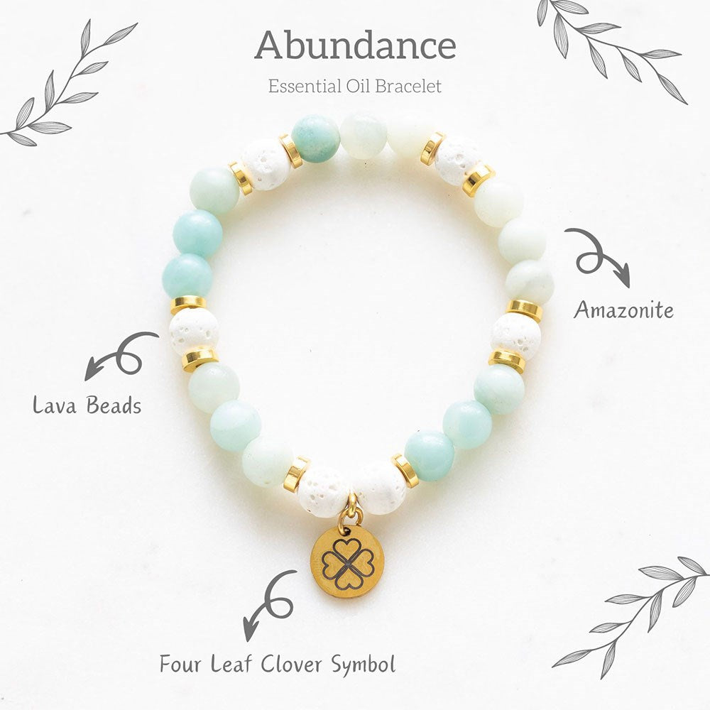 Abundance Ammonite Crystal Essential Oil Bracelet