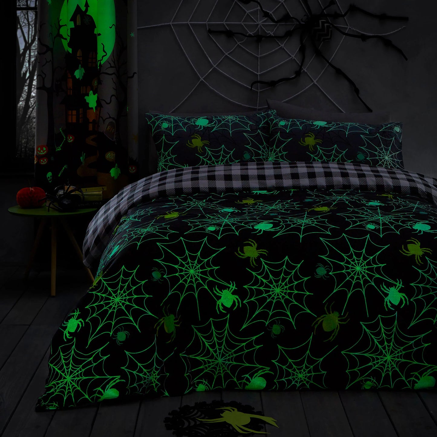 Spiders Duvet Cover Set - Glow in The Dark