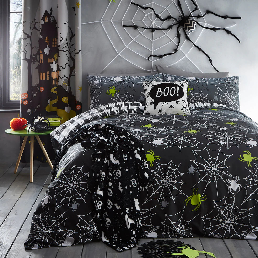 Spiders Duvet Cover Set - Glow in The Dark