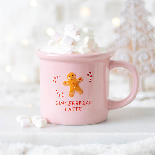 Chunky Pink Gingerbread Latte Mug