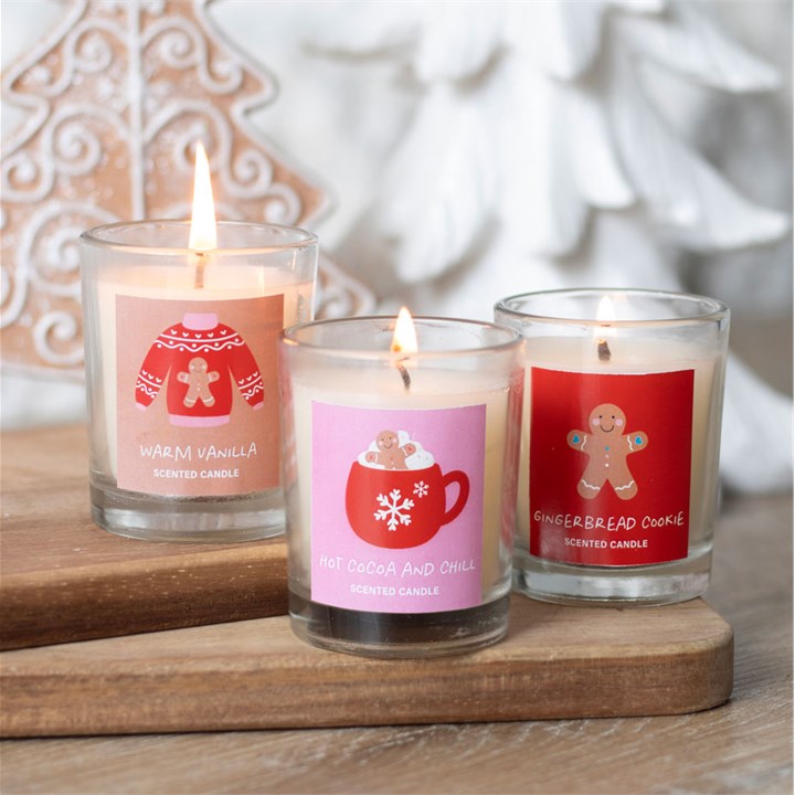 Sugarplum Fun Christmas Votive Candle Trio