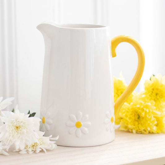 Ceramic Daisy Flower Jug