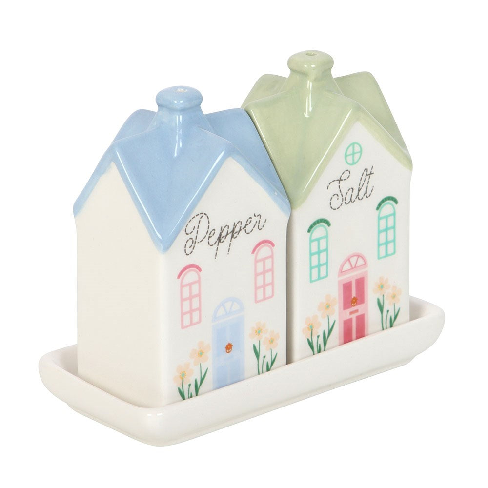 Pastel House Salt & Pepper Shakers