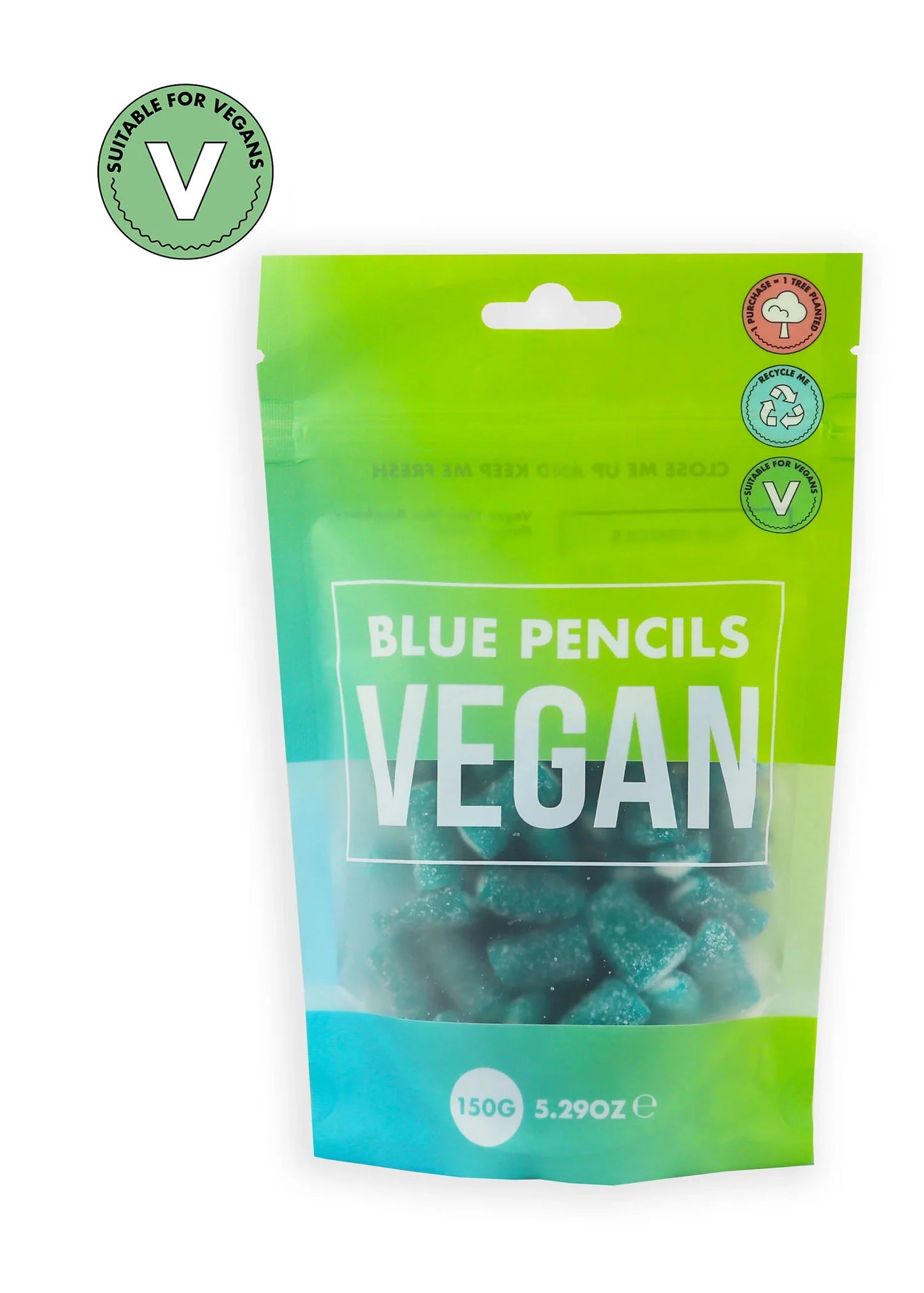 Vegan Blue Raspberry Pencils Pouch