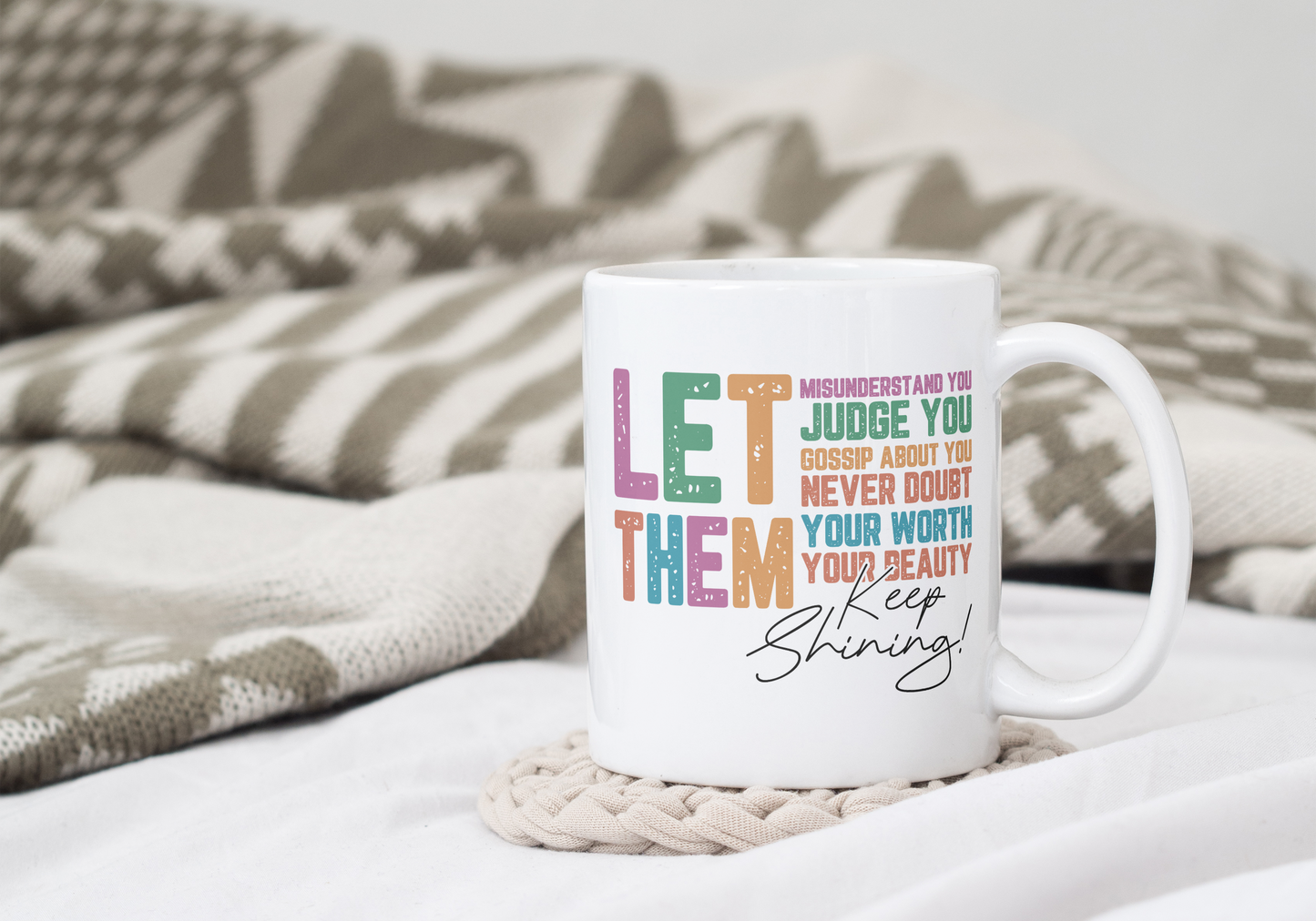 Let Them Colourful Mug or Travel Mug