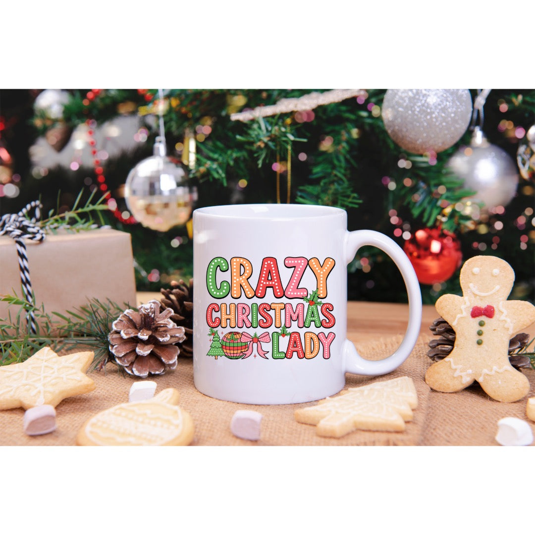 Crazy Christmas Lady Mug or Travel Mug