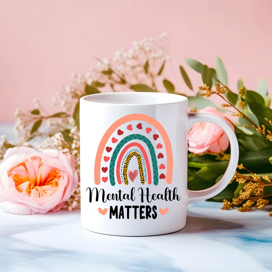 Mental Health Matters - Rainbow Mug or Travel Mug